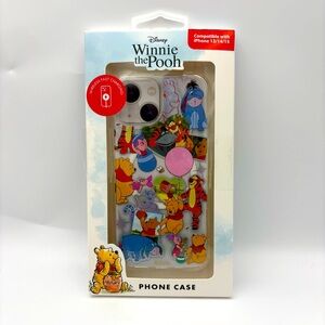 Disney Winnie the Pooh iPhone 13/14/15 Case -Clear with Colorful Pooh Characters